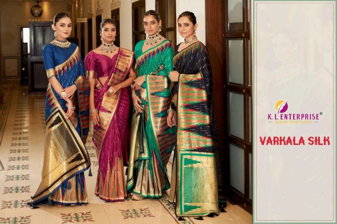 KL Varkala 1413A to 1413F Designer Silk Sarees Wholesale Shop In Surat